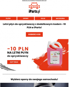 iParts.pl - Uzupełnij letni płyn do spryskiwaczy z kodem w iParts! ️
