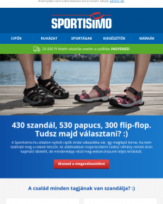 Sportisimo - Szandálok, flip-flopok és papucsok óriási választéka