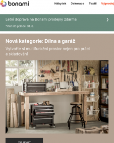 Bonami - Nová kategorie: Dílna a garáž