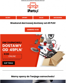 iParts.pl - Kod na darmową dostawę od 49 PLN w iParts
