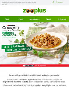Zooplus - Descoperă sortimentele Gourmet Specialități!