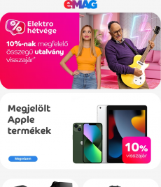 eMAG.hu - Elektro hétvége 10%-ot visszaadunk!
