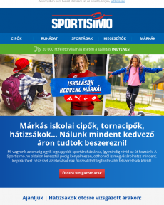 Sportisimo újság hétfőtől 08.14.