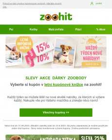 Zoohit.cz - ️ Letní kupónová knížka pokračuje
