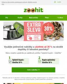 Zoohit.cz - Až 30% SLEVA na obzoru
