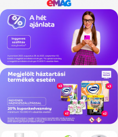 eMAG.hu - Megérkezett a hét ajánlata! -20% kuponkedvezmény háztartási termékekre!