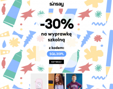 Sinsay -30% na wyprawkę szkolną