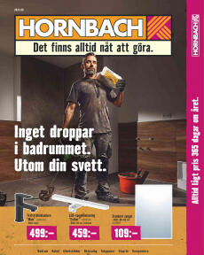 Hornbach - Inget droppar i badrummet. Utom din svett.