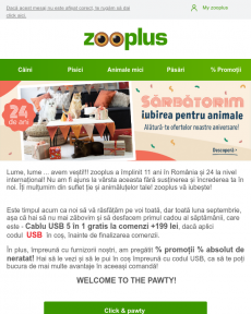 Zooplus - zooplus aniversează 24 de ani!