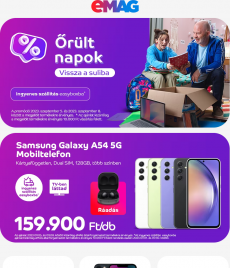 eMAG.hu - Őrületes ajánlatok ma is! Galaxy A54 5G mobiltelefon 159.900 Ft!