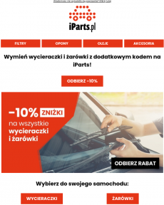 iParts.pl - Wycieraczki i żarówki z kodem -10% w iParts