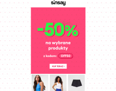 Sinsay - [ -50% ] na wybrane produkty