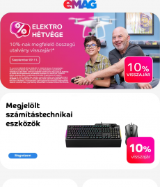 eMAG.hu - 10%-ot visszaadunk Elindult az Elektro hétvége!