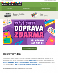 Knihy Dobrovský - Je tu poštovné zdarma nejen pro superškoláky!