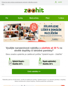 Zoohit.cz - Až 30% SLEVA na vybrané produkty