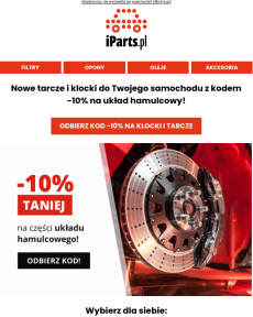 iParts.pl -10% na układ hamulcowy w iParts