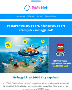 JátékNet - Ne maradj le a LEGO City napokról!️