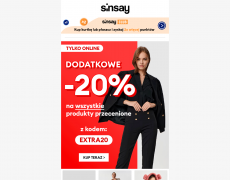 Sinsay - Dodatkowe -20%