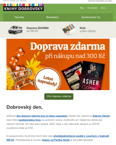 Knihy Dobrovský - Je tu poslední doprava zdarma v roce 2023!