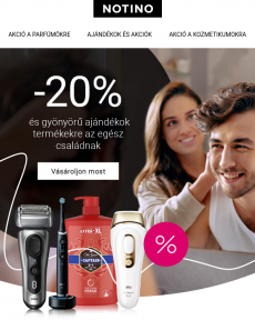 Notino -20% a kozmetikumok árából az egész családnak