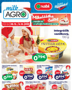 Milk Agro leták od stredy 29.11.
