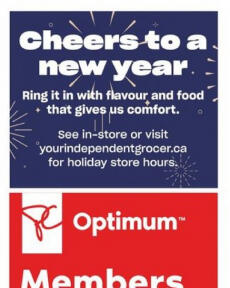 Independent Grocery flyer from Thursday 28.12.