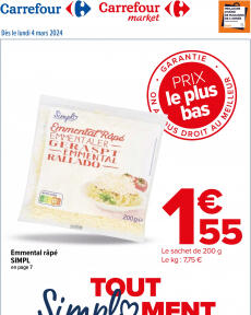 Catalogue Carrefour Market de du lundi 04.03.