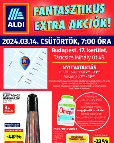 ALDI - Újranyitási Ajánlatok/Budapest