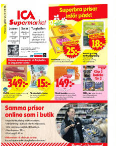 ICA Supermarket-broschyr från Måndag 25.03.