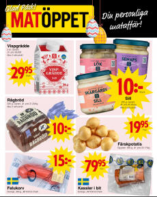Matöppet-broschyr från Måndag 25.03.