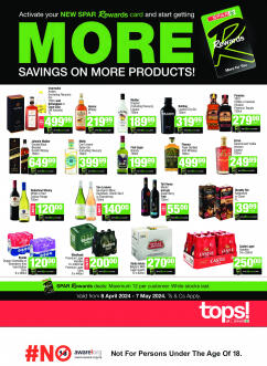 Tops At Spar specials from Monday 08.04.