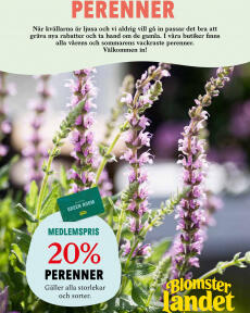 Blomster Landet-broschyr från Måndag 01.04.