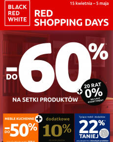 Black Red White - Red Shopping Days do -60%