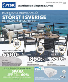 JYSK-broschyr från Måndag 22.04.