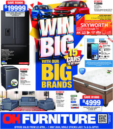 OK Furniture specials from Monday 22.04.