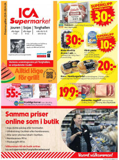 ICA Supermarket-broschyr från Måndag 22.04.