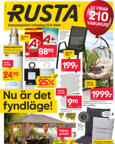 Rusta-broschyr från Måndag 22.04.