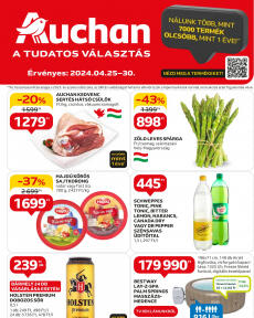 Auchan Maďarsko leták od štvrtka 25.04.