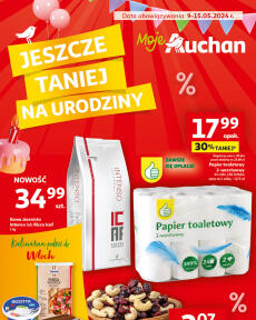 Auchan Polsko - Gazetka Jeszcze taniej na urodziny Moje Auchan