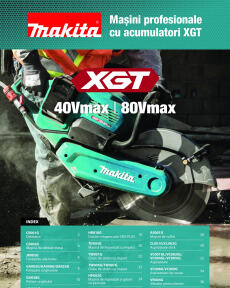 Makita - Broșură Mașini profesionale cu acumulatori XGT 40Vmax/80Vmax