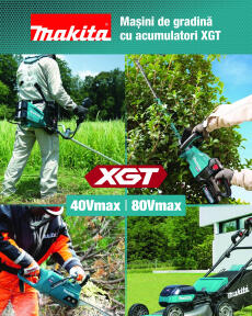 Makita - Broșură Mașini de grădină cu acumulatori XGT 40Vmax/80Vmax