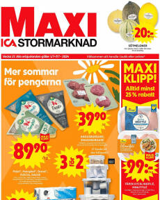 ICA Maxi-broschyr från Måndag 01.07.