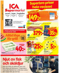 ICA Supermarket-broschyr från Måndag 22.07.