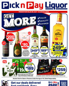 Pick n Pay Liquor specials from Thursday 25 Jul