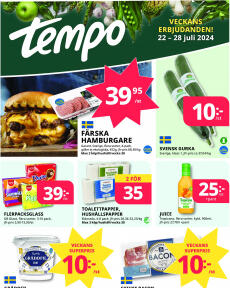 Tempo-broschyr från Måndag 22.07.