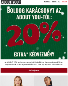 About you - Kellemes ünnepeket: -20% EXTRA