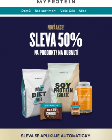 Myprotein - Sleva 50% na produkty na hubnutí!