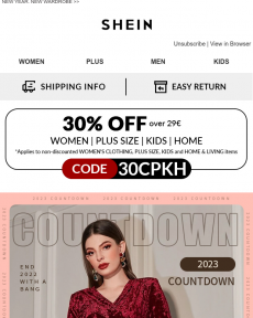 Shein - 2023 COUNTDOWN UP TO 85% OFF