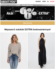 About you - Happy New Deals: Akár -60% EXTRA