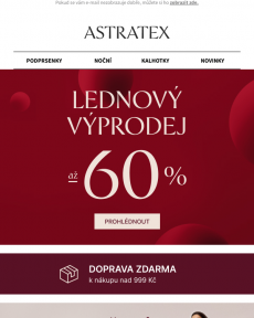 Astratex - První novinky roku a lednový výprodej až −60 %.